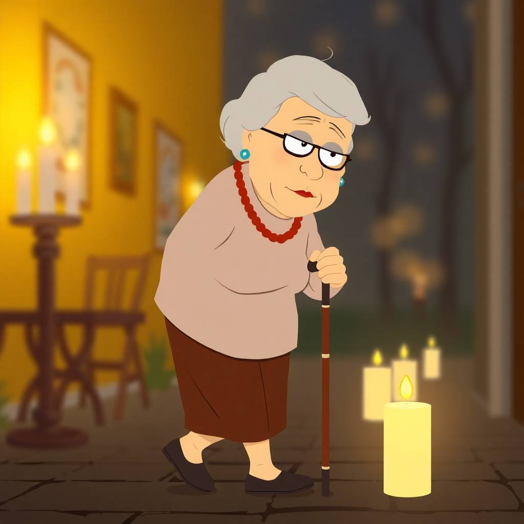 vecchietta che cammina